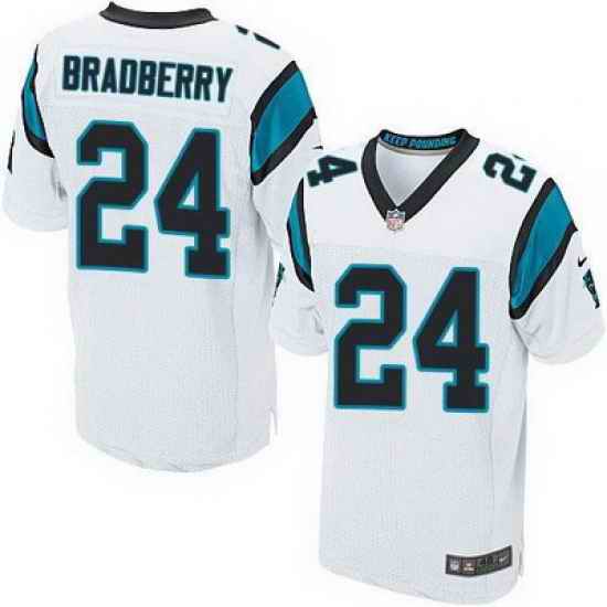 Nike Panthers #24 James Bradberry White Mens Stitched NFL Elite Jersey